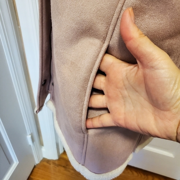 Talbots Powder Pink Suede Like Look Vest Size Large - Picture 6 of 9